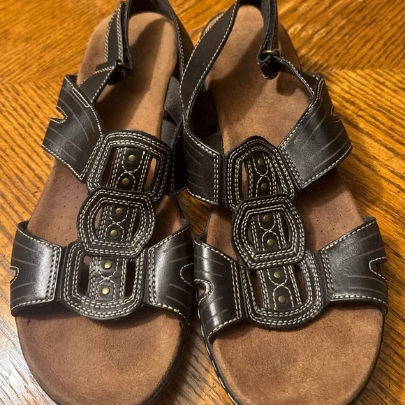 Clarks Shoes Clark Collection Leisa Vine Womens Black Sandals